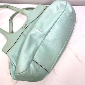 Coach Lexi Aqua Leather Handbag